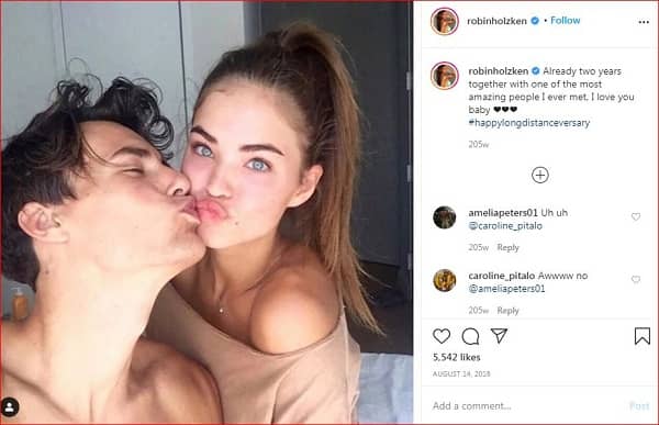 Robin Holzken with her lover Cedric Crespio