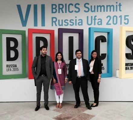 Rohit Saroha Wiki, Age (Prachi Tehlan's Husband) Biography, Family & More 8 Rohit Saroha with his friends at Brics Summit, Russia