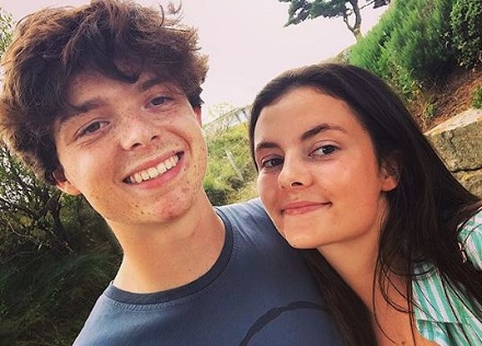 Sam Holland with his girlfriend Elysia Dayman
