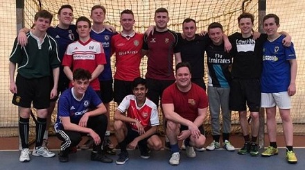 Sam Holland with his soccer friends