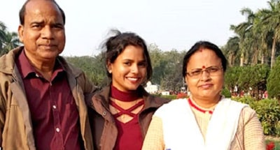 Sanjita Mohapatra (IAS Topper) Wiki, Age, Husband, Biography, Family & More 5 Sanjita Mohapatra with her father Shaktipada Mohapatra and mother Anjali Mohapatra