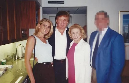 Amy Dorris with Donald Trump at the US Open in 1997 (incident place)