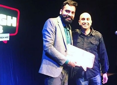 Anubhav Singh Bassi Wiki (Comedian) Age, Height, Weight, Wife, Biography & More 6 Anubhav Singh Bassi with International Comedian Rajiv Satyal