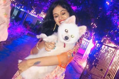 Ariyana Glory's pet dog Duke