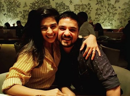 Kshitij Prasad and his wife Pragya Kain
