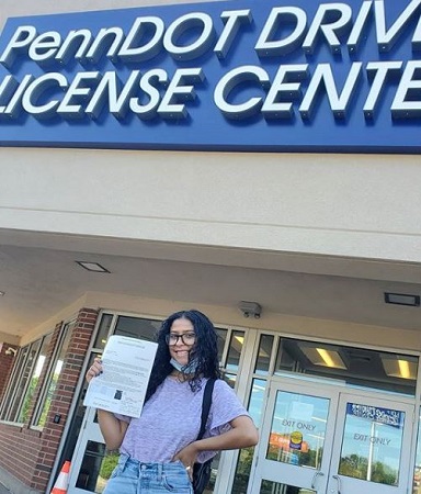 Madison Reyes passed permit test for driving license