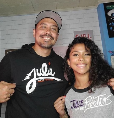 Madison Reyes with her father