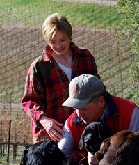 Nancy Lynn McIntyre with her pets