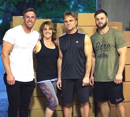 Nick Bare with his dad Mike Bare, mom Linda Bare, and brother Preston Bare
