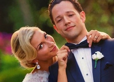 Pasha Pashkov with his spouse Daniella Karagach on their wedding day