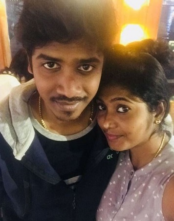 RJ Vinoth 10 RJ Vinoth with his wife Sri Udra