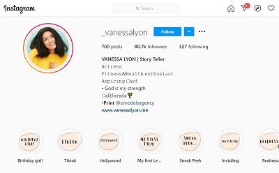 Vanessa Lyon: Age, Height, Weight, Boyfriend, Net worth & Biography 13 Vanessa Lyon Instagram Page