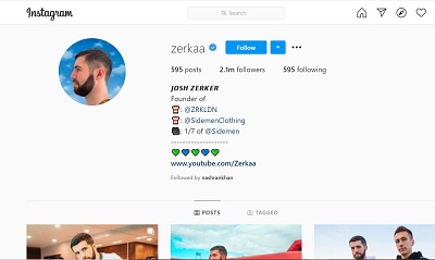 Zerkaa Instagram Page