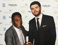 Zerkaa with legendary footballer Pele