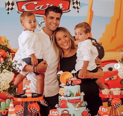 Alice Campello snapped during her twin kids birthday bash