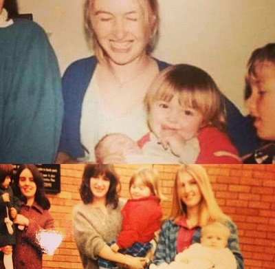 Camilla Luddington with her mother Mary Luddington and siblings