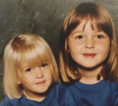Camilla Luddington with her sister Amy Luddington