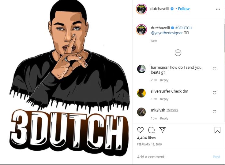 Dutchavelli Height, Weight, Age, Net worth, Girlfriend, Biography & facts 13 Dutchavelli's IG debut