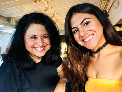 Jearnest Corchado with her manager Dolores Cantu