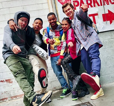 Jearnest Corchado with the co stars of Sneaker Heads