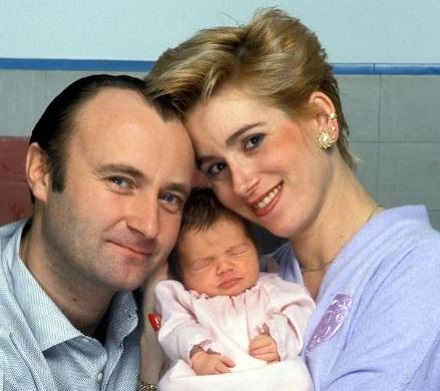 Jill Tavelman and Phil Collins with their daughter Lily Collins