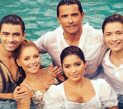 Lola Consuelos with her family enjoying their holiday trip in a resort