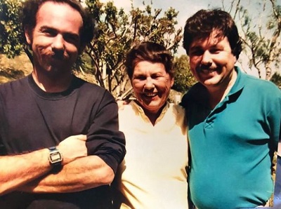 Mark Stone photographed with his brother and mom