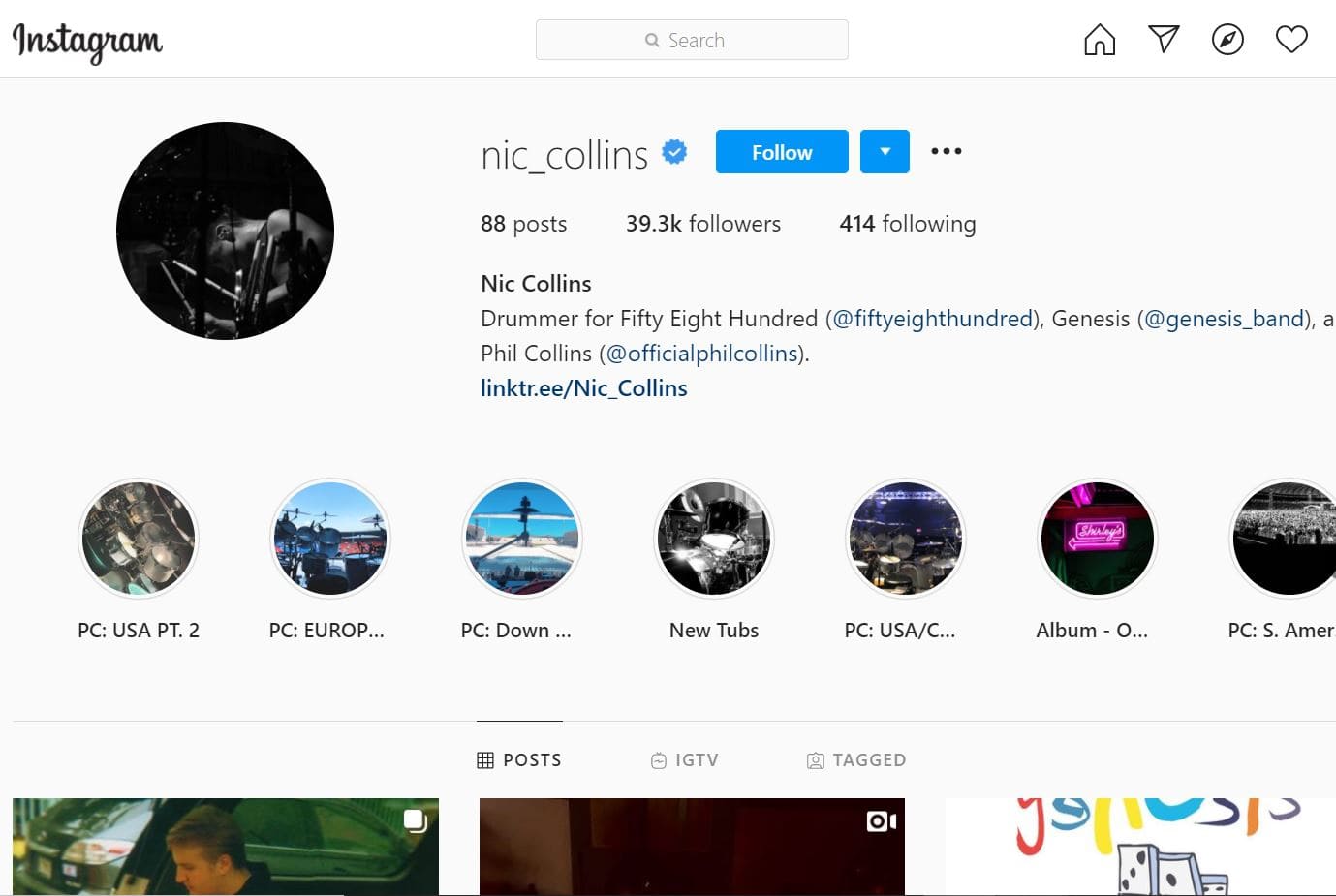 Nicholas Collins Wiki, Age (Phil Collins' Son) Biography & Facts 13 Nicholas Collins Instagram account