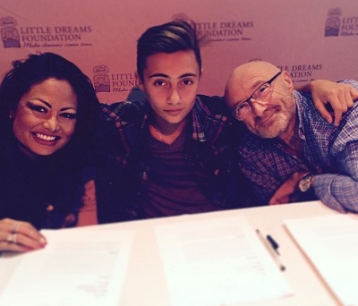 Nicholas Collins Wiki, Age (Phil Collins' Son) Biography & Facts 9 Nicholas Collins with his mom Orianne Cevey and dad Phil Collins