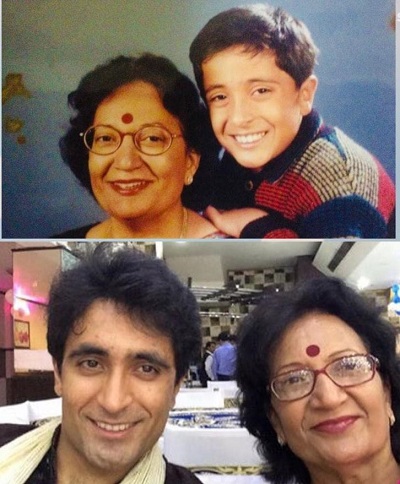 Pradeep Bhandari Wiki, Age, Wife, Family, Salary, Biography & Facts 9 Pradeep Bhandari childhood and present picture with mother