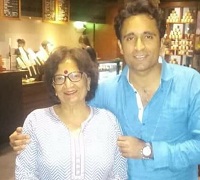 Pradeep Bhandari Wiki, Age, Wife, Family, Salary, Biography & Facts 5 Pradeep Bhandari with his mother
