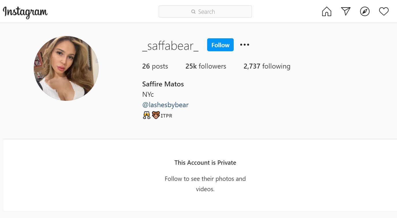 Saffire Matos Wiki, Age, Boyfriend, Height, Family, Biography & More 8 Saffire Matos Personal Instagram account