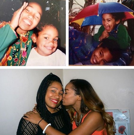 Some pictures of Tahirah Sharif with her sister Moorubia