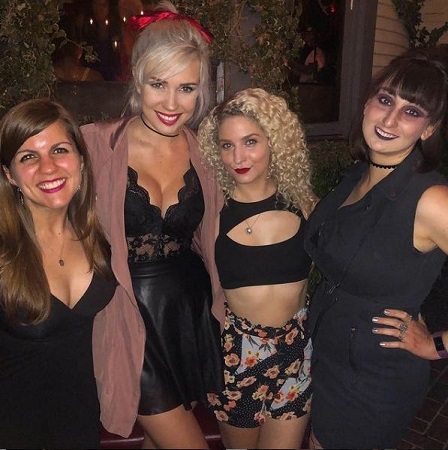 Alanah Pearce with her besties