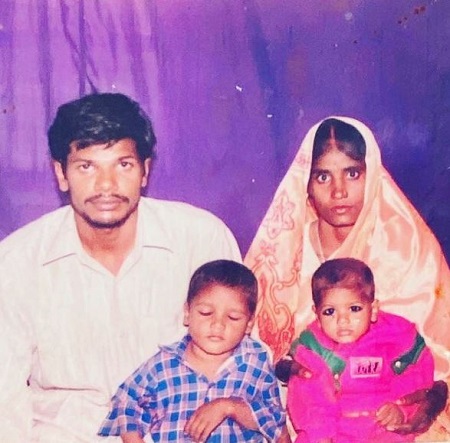 Sumit Goswami: Wiki, Age, Girlfriend, Height, Family, Biography & More 9 Childhood photo of Sumit Goswami with his parents and brother