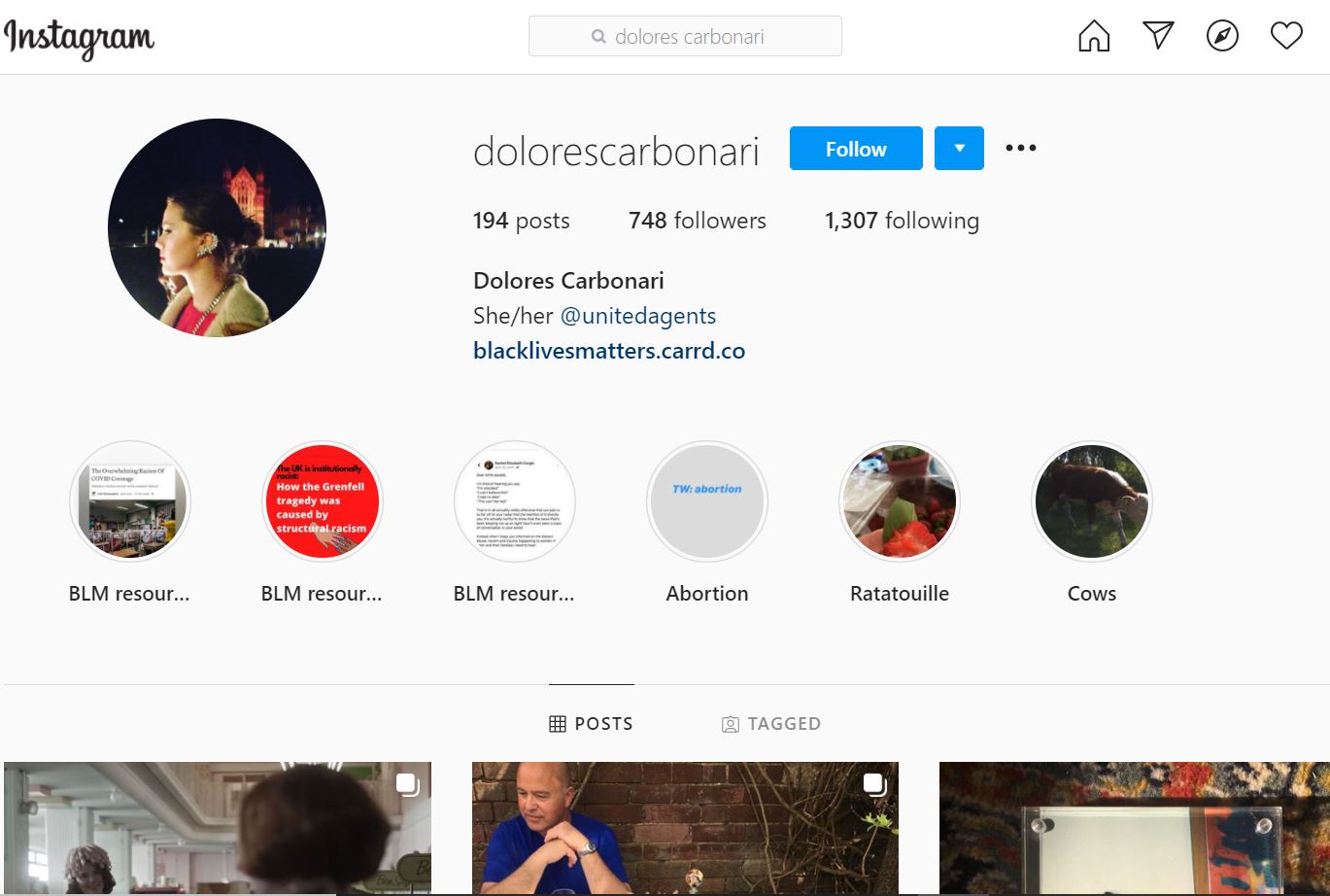 Dolores Carbonari Wiki, Age, Boyfriend, Height, Family, Biography & More 12 Dolores Carbonari Instagram page