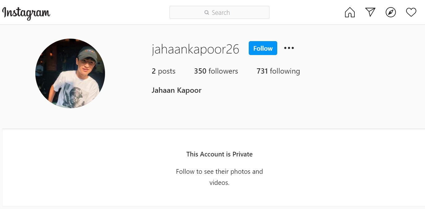 Jahaan Kapoor: Wiki, Age, Girlfriend, Height, Family, Biography & More 16 Jahaan Kapoor Instagram account