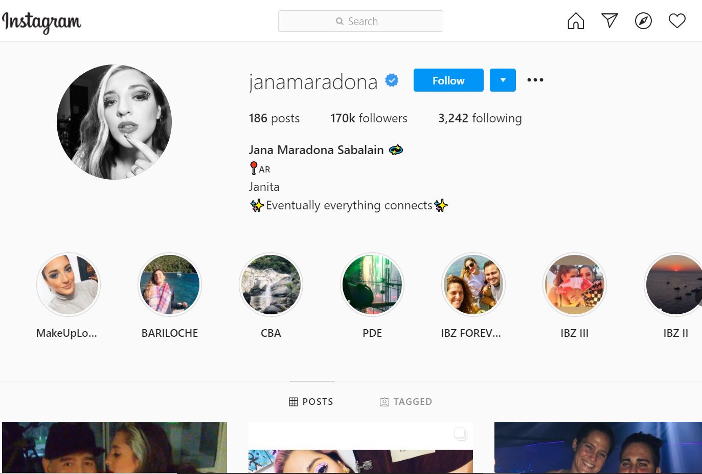 Jana Maradona: Wiki, Age, Boyfriend, Height, Family, Biography & More 10 Jana Maradona Instagram account