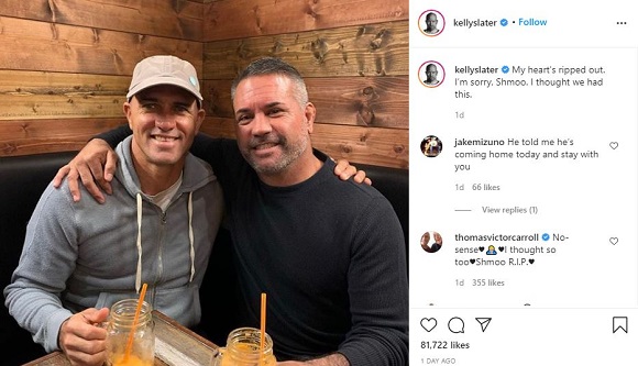 John Shimooka (Surfer) Wiki, Age, Wife, Height, Family, Biography & More 3 Kelly Slater's IG Post