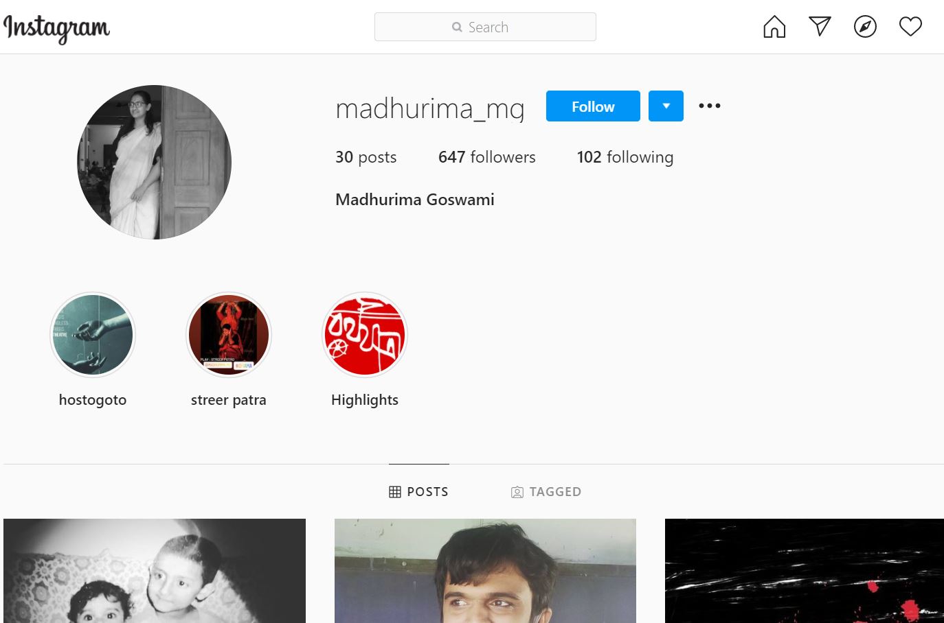 Madhurima Goswami Wiki (Anirban Bhattacharya's Wife) Age, Biography & Facts 9 Madhurima Goswami Instagram account