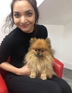 Pushpam Priya Choudhary Wiki, Age, Husband, Caste, Family, Biography & More 4 Pushpam Priya Choudhary with her pet dog