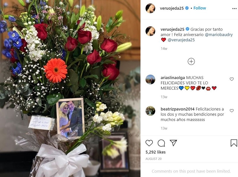 Veronica Ojeda: Wiki, Age, Husband, Children, Family, Biography & More 24 Veronica Ojeda shared a lovely post to her partner Mario Baudry on the occasion of their anniversary on August 20, 2020