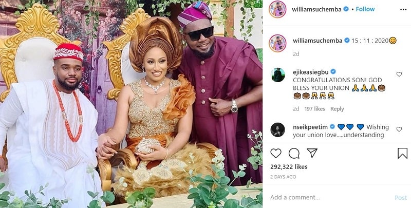 Williams Uchemba: Wiki, Age, Wife, Net worth, Family, Biography & More 2 Williams Uchemba married his wife Brunella Oscar on November 15, 2020