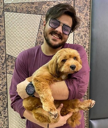 Ashish Chanchlani and his pet dog Lara