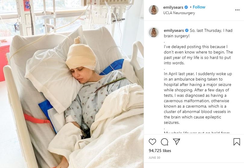 Emily Sears Wiki, Height, Age, Husband, Boyfriend, Biography & More 22 Emily Sears brain surgery