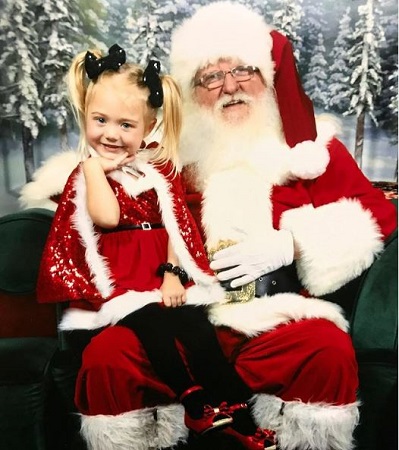 Everleigh Rose with Santa