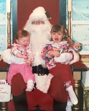 Jordan Clark's childhood photo with her sister Dakota Clark