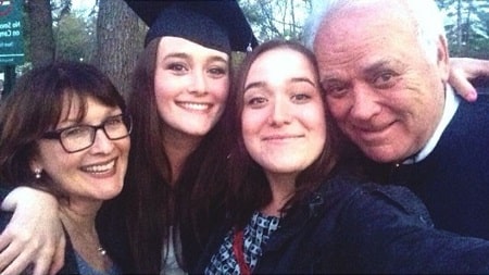 Sarah Pidgeon photographed with her family on the day of her high school graduation