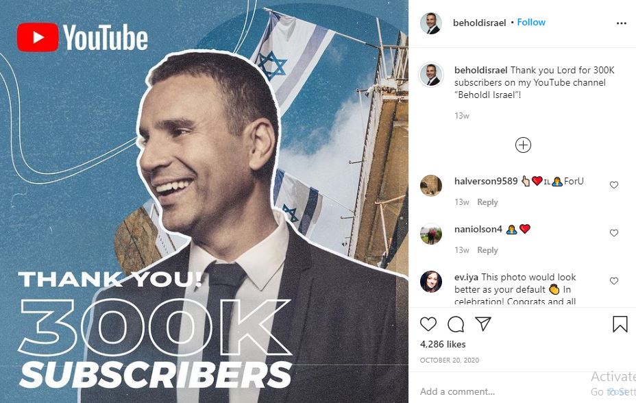 Amir Tsarfati Wiki, Age, Wife, Net worth, Family, Biography & More 25 Amir Tsarfati's Youtube channel crossed over 300K subscribers