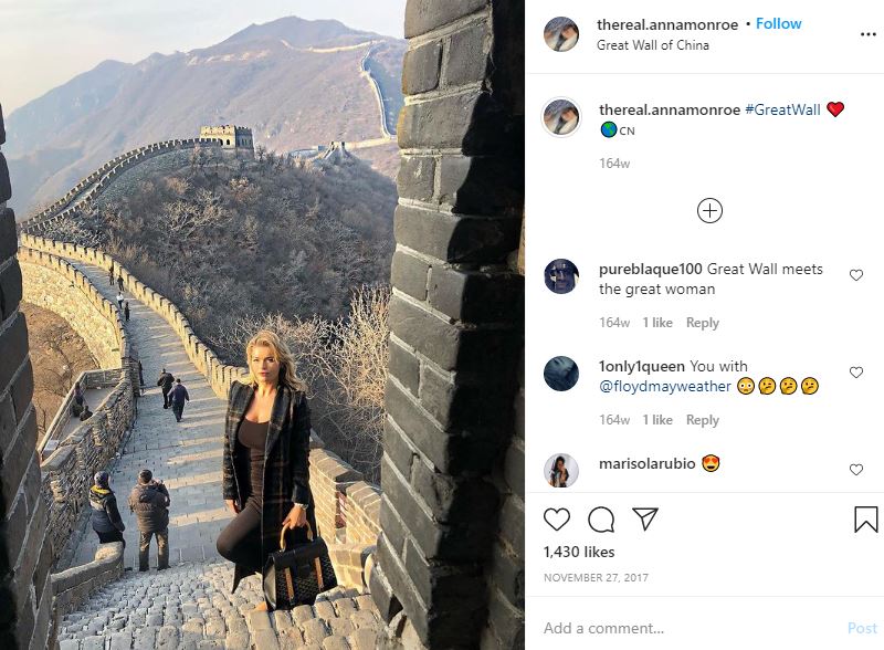 Anna Monroe at Great Wall of China